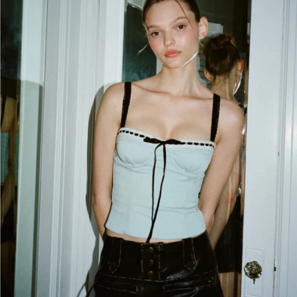 With Jean blue top
